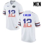 Men's Florida Gators #12 Quincy Wilson NCAA Nike White USA Flag Fashion Authentic Stitched College Football Jersey AIU0162BE